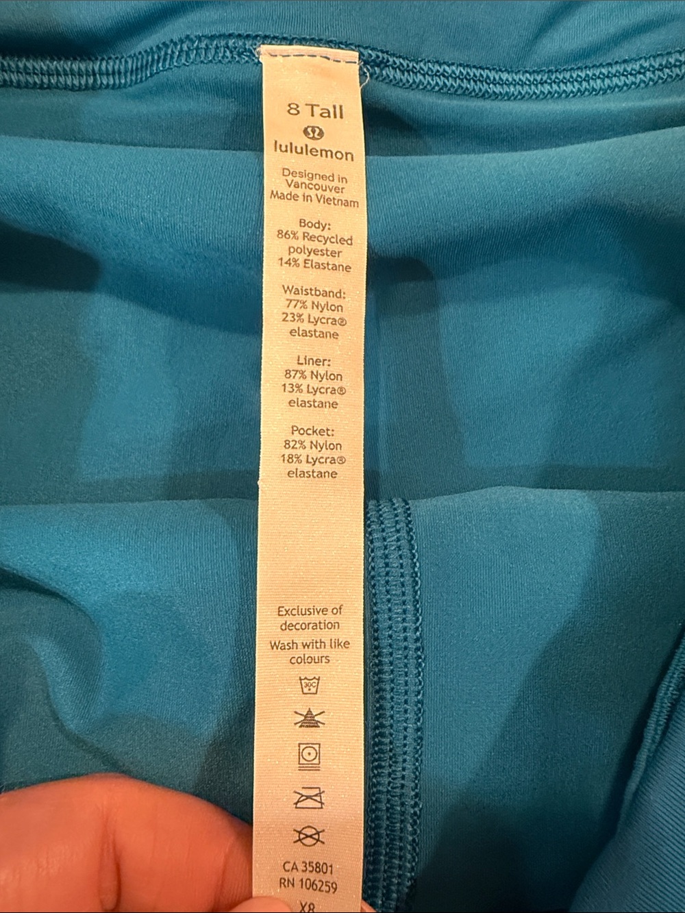 Women’s lululemon athletica Teal Blue Athletic Skort - size 8 Tall - Picture 2 of 7